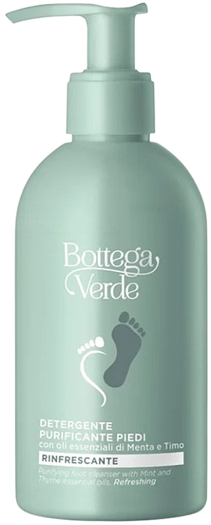 Płyn do mycia stóp z olejkami eterycznymi z mięty pieprzowej i tymianku - Bottega Verde Purifying Foot Cleanser with Mint and Thyme Essential Oils — Zdjęcie N1