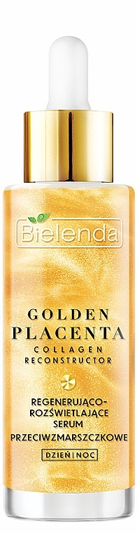 PRZECENA! Regenerująco-rozświetlające serum przeciwzmarszczkowe do twarzy - Bielenda Golden Placenta Collagen Reconstructor * — Zdjęcie N2