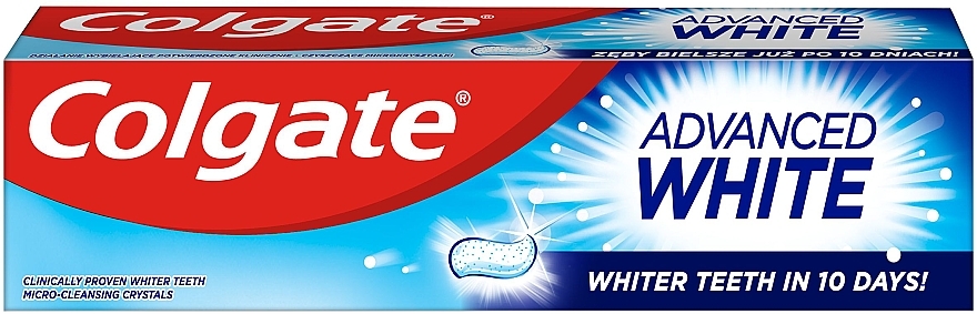 Wybielająca pasta do zębów z fluorem - Colgate Advanced White — Zdjęcie N1