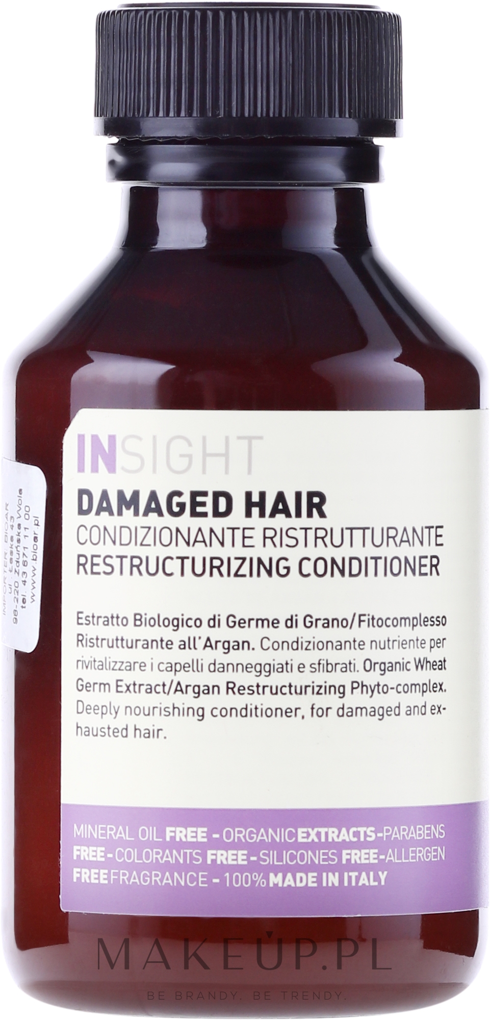 Odżywka odbudowująca do zniszczonych włosów - Insight Damaged Hair Restructurizing Conditioner — Zdjęcie 100 ml