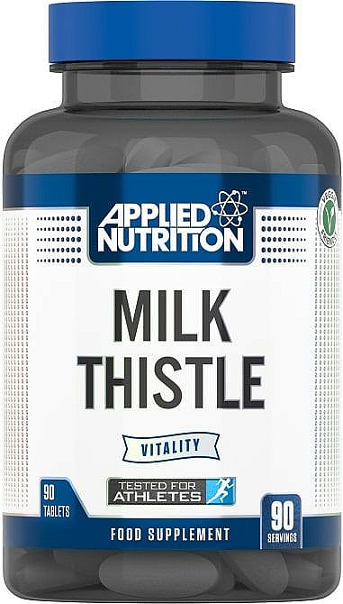 Suplement diety z ostropestem plamistym, 90 tabletek - Applied Nutrition Milk Thistle  — Zdjęcie N1