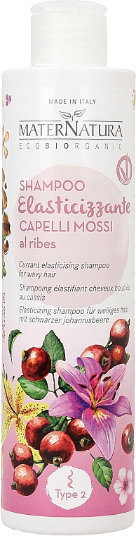 Szampon do włosów falowanych - MaterNatura Currant Elasticising Shampoo For Wavy Hair — Zdjęcie N1