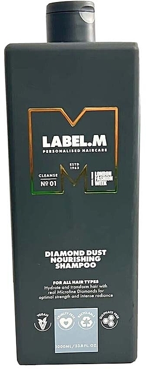 Odżywczy szampon do włosów - Label.m Diamond Dust Nourishing Shampoo — Zdjęcie N3