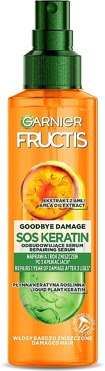 Serum do włosów w sprayu - Garnier Fructis Goodbye Damage SOS Keratin Repairing Serum