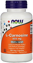 Suplement diety L-karnozyna, 500 mg - Now Foods L-Carnosine Veg Capsules — Zdjęcie N3