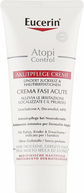 Kojący krem ​​do skóry atopowej - Eucerin AtopiControl Acute Care Cream — Zdjęcie N4
