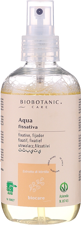 Utrwalający eliksir do loków - BioBotanic BioCare Aqua Fixative Elixir — Zdjęcie N1