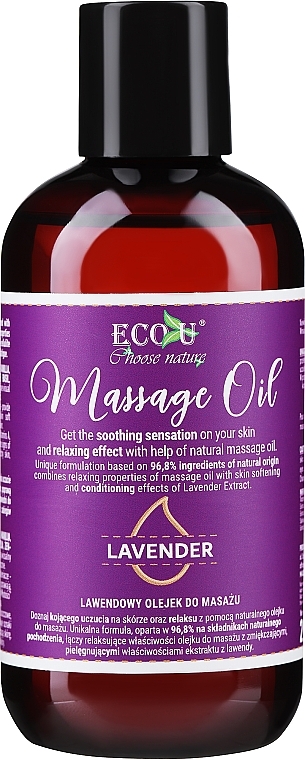Olejek do masażu z ekstraktem z lawendy - Eco U Lavender Massage Oil — Zdjęcie N1
