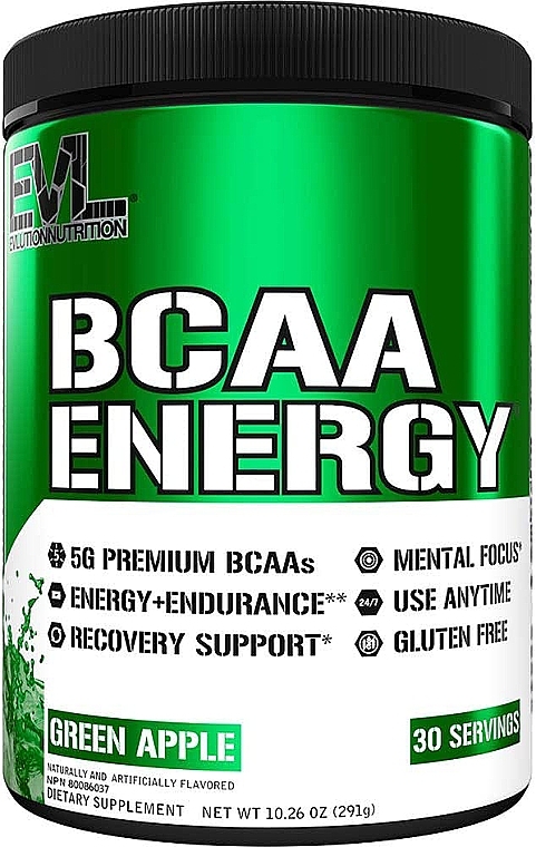 Suplement diety BCAA Energy, zielone jabłko - EVLution Nutrition BCAA Green Apple — Zdjęcie N1