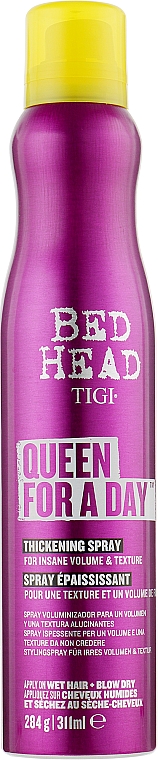 Spray do stylizacji włosów - Tigi Bed Head Queen For A Day Thickening Spray for Insane Volume & Texture