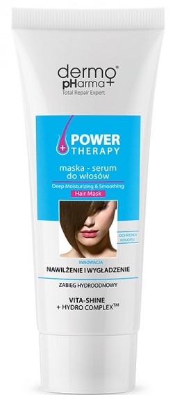 Maska–serum do włosów Nawilżenie i Wygładzenie - Dermo Pharma Power Therapy Deep Moisturizing & Smoothing Hair Mask — Zdjęcie N1