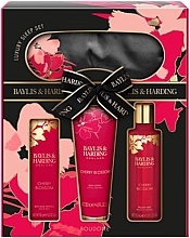 Zestaw - Baylis & Harding Boudoire Cherry Blossom Luxury Beauty Sleep Gift Set (spray/100ml + b/lot/130ml + crystal/150g + acc/1pc) — Zdjęcie N1