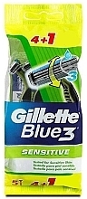 Jednorazowe maszynki do golenia dla mężczyzn, 5 szt. - Gillette Blue 3 Sensitive — Zdjęcie N2