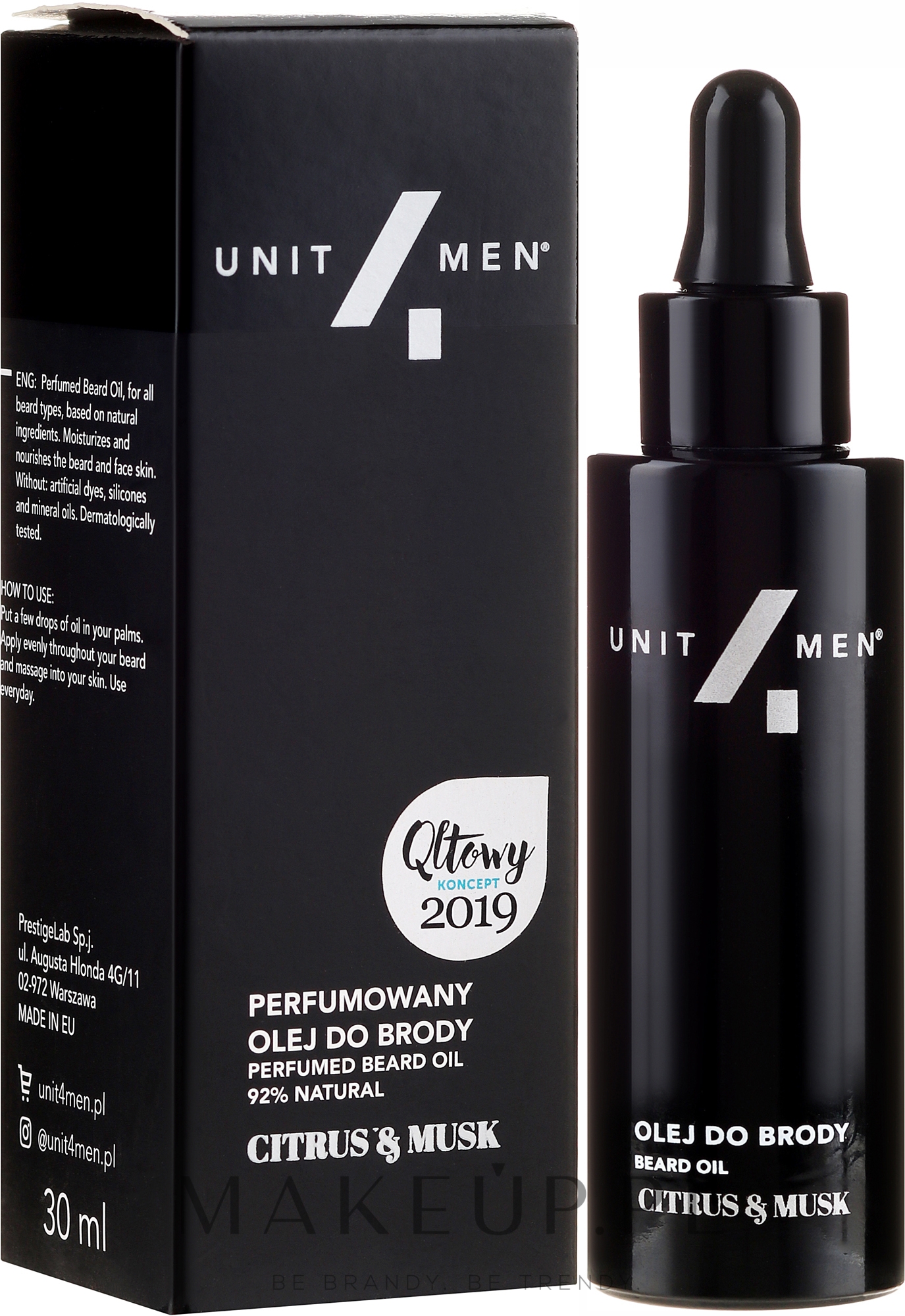 Perfumowany olej do brody - Unit4Men Citrus&Musk Perfumed Beard Oil — Zdjęcie 30 ml