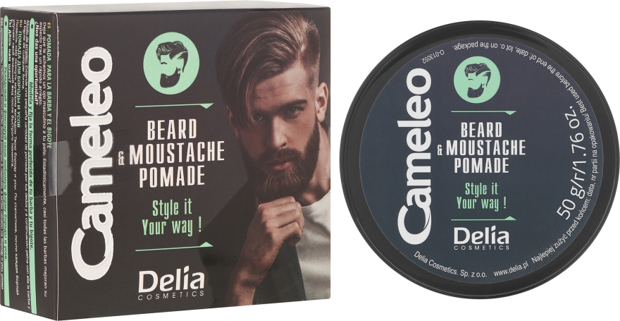 Wosk do brody - Delia Cameleo Men Beard and Moustache Pomade — Zdjęcie N1