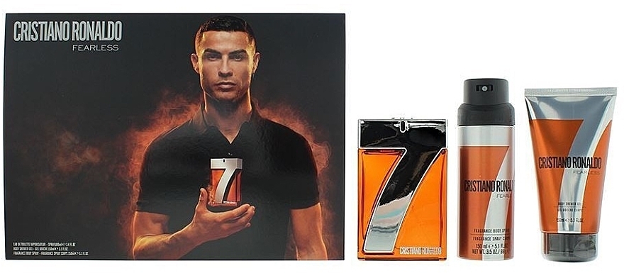 Cristiano Ronaldo Fearless - Zestaw (edt/100ml + sh/gel/150ml + b/spray/150ml) — Zdjęcie N1