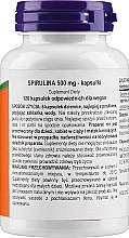 Naturalny suplement Spirulina 500 mg w kapsułkach - Now Foods Natural Spirulina Veg Capsules — Zdjęcie N2