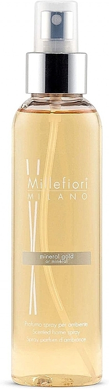 Aromatyczny spray do domu Gold - Millefiori Milano Natural Mineral Gold Home Spray — Zdjęcie N1