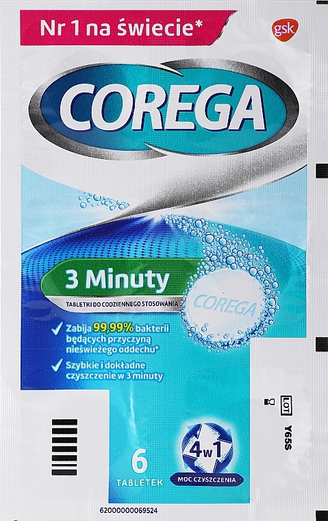 Antybakteryjne tabletki do czyszczenia protez - Corega Bio Tabs Denture Cleaning — Zdjęcie N2