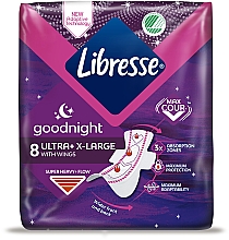 Podpaski higieniczne na noc 8 szt. - Libresse Ultra Thin Goodnight Extra Soft — Zdjęcie N2