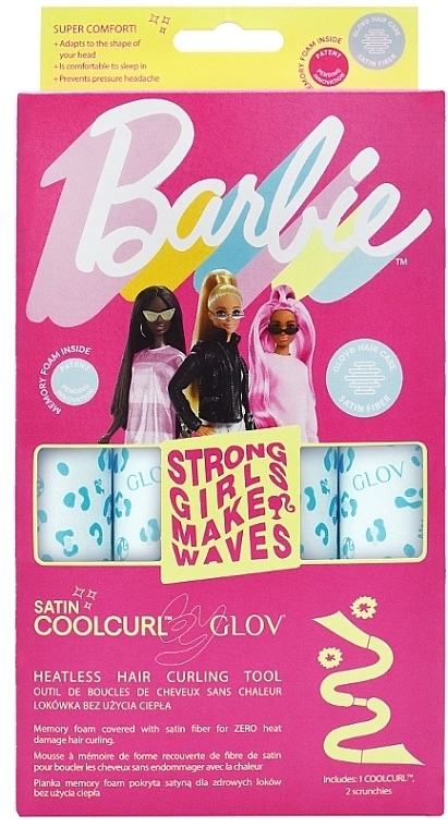 Lokówka do kręcenia włosów na zimno Barbie, w pudełku, niebieska pantera - Glov Cool Curl Barbie Blue Panther — Zdjęcie N2