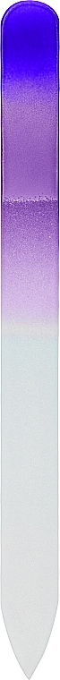 Szklany pilnik do paznokci, niebiesko-różowy - Tools For Beauty Glass Nail File With Rainbow Print  — Zdjęcie N1