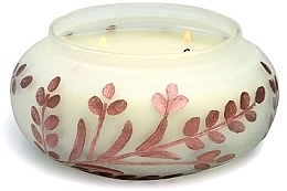 Świeca zapachowa w szkle - Paddywax Cypress & Fir Frosted White Glass Metallic Etching Candle — Zdjęcie N2