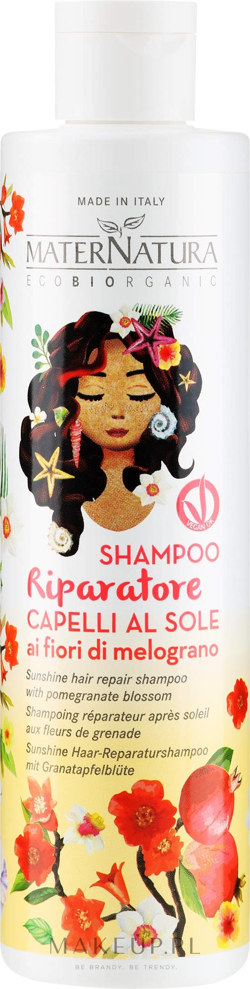 Szampon ochronny do włosów z kwiatem granatu - MaterNatura Sunshine Hair Protective Shampoo — Zdjęcie 250 ml