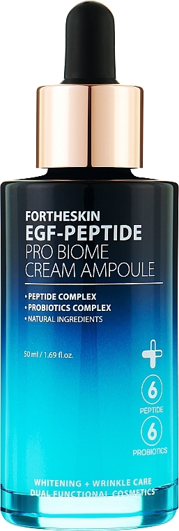 Odmładzające peptydowe serum do twarzy - Fortheskin EGF-Peptide Pro Biome Cream Ampoule — Zdjęcie N2