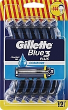 Kup Zestaw jednorazowych maszyn do golenia, 12 sztuk - Gillette Blue3 Plus Comfort 