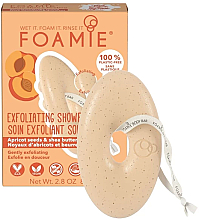 Peelingujące mydło do ciała z pestkami moreli i masłem shea - Foamie Exfoliating Body Bar With Apricot Seeds & Shea Butter  — Zdjęcie N1