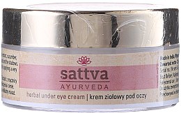 Ziołowy krem do wrażliwej skóry pod oczami - Sattva Ayurveda Under Eye Cream — Zdjęcie N1
