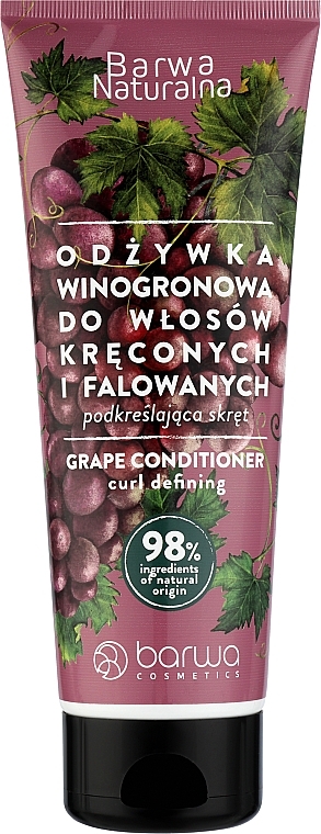 Odżywka winogronowa do włosów kręconych i falowanych - Barwa Natural Grape Conditioner