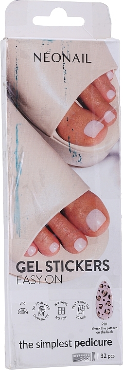 PRZECENA! Zestaw naklejek żelowych do pedicure - NeoNail Professional Gel Stickers Easy On * — Zdjęcie N4