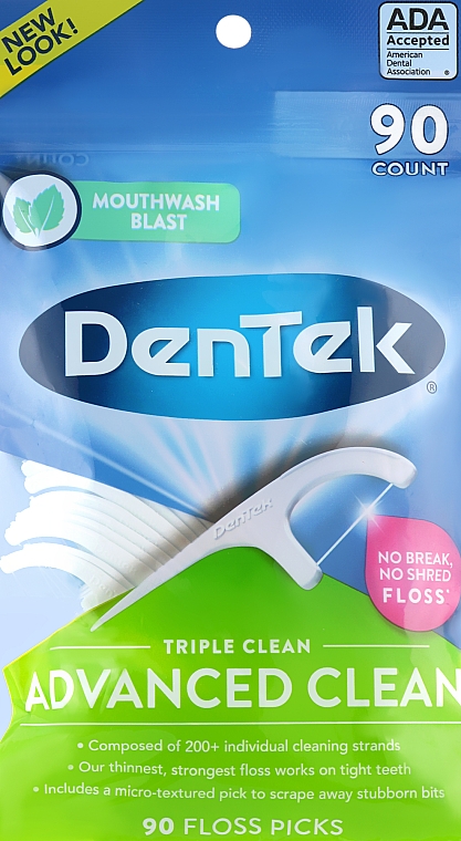 Floss z uchwytem Potrójne oczyszczanie - DenTek Triple Clean — Zdjęcie N3