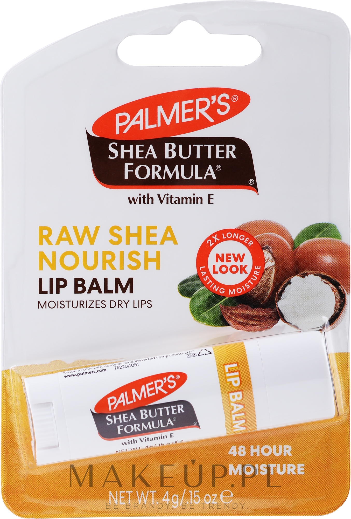 Balsam z masłem shea do ust suchych i popękanych - Palmer’s Raw Shea Nourish Lip Balm — Zdjęcie 4 g