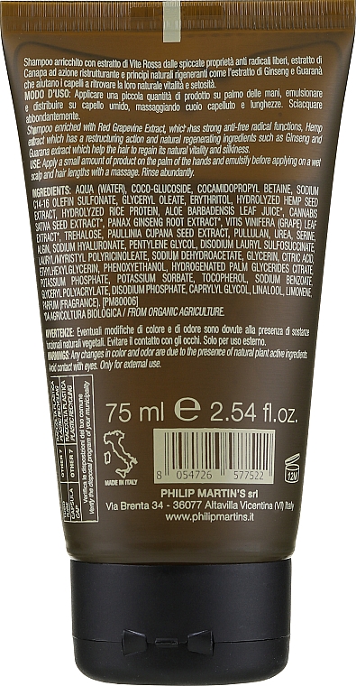 Szampon na porost włosów - Philip Martin's Canapa Wash Shampoo  — Zdjęcie N2