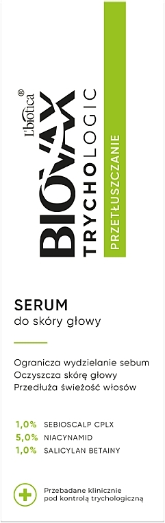 Serum do tłustej skóry głowy - L'biotica Biovax Trychologic Serum — Zdjęcie N1