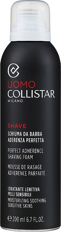 Nawilżająco-kojąca pianka do golenia do skóry wrażliwej - Collistar Perfect Adherence Shaving Foam (Sensitive Skins)