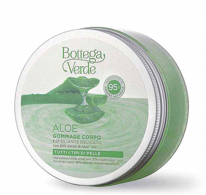 Delikatnie złuszczający peeling do ciała z sokiem z aloesu - Bottega Verde Aloe Mild Exfoliant Body Scrub — Zdjęcie N1