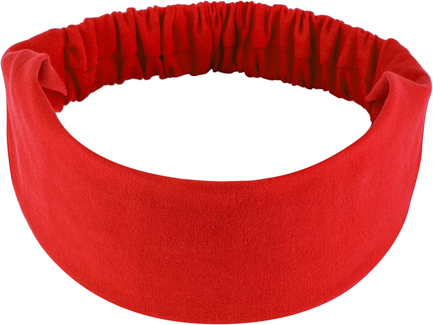Opaska kosmetyczna, czerwona, Knit Classic - MAKEUP Hair Accessories — Zdjęcie N1