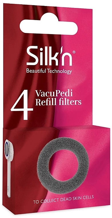 Filtry, 4 sztuki - Silk'n VacuPedi Filters Refill — Zdjęcie N1