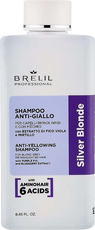 Szampon neutralizujący żółty odcień - Brelil Silver Blonde Treatment Anti-Yellowing Shampoo — Zdjęcie N1