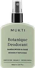 Kup Dezodorant w sprayu do ciała - Mukti Organics Botanique Deodorant