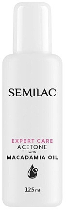 Aceton z olejkiem makadamia - Semilac Expert Care Acetone With Macadamia Oil — Zdjęcie N1