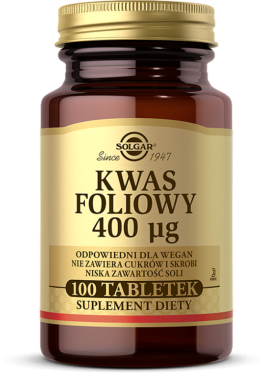 Suplement diety Kwas foliowy, 400 mcg - Solgar Health & Beauty Folate 666 MCG DFE — Zdjęcie N1