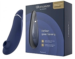 PRZECENA! Podciśnieniowy stymulator łechtaczki, niebieski - Womanizer Premium 2 Blueberry * — Zdjęcie N1