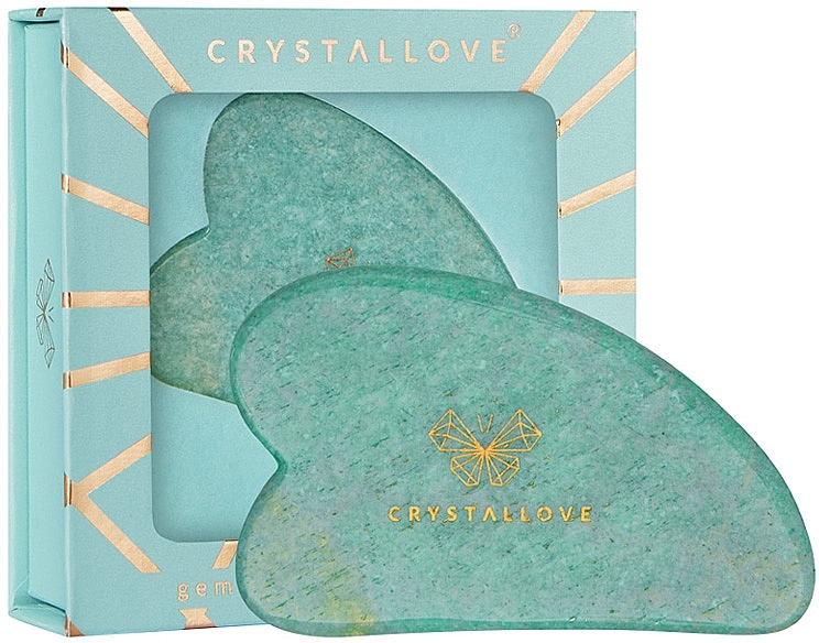 Masażer do twarzy - Crystallove Amazonite Gua Sha Facial Massage Plate — Zdjęcie N1