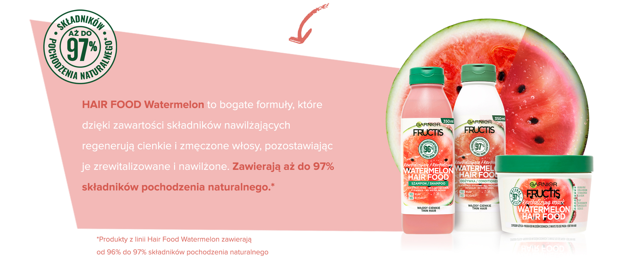 Garnier Fructis Hair Food Plumping Watermelon Shampoo