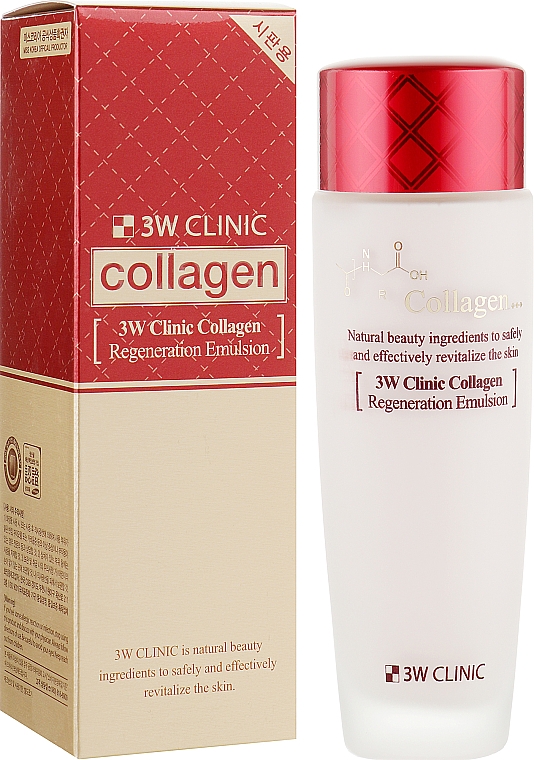 Regenerująca emulsja do twarzy z kolagenem - 3W Clinic Collagen Regeneration Emulsion — Zdjęcie N2
